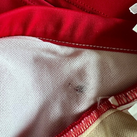 Oscar De La Renta Red Swimsuit Size 10 With Matching Cover-Up Mini Skirt S/M NWT - Picture 10 of 12